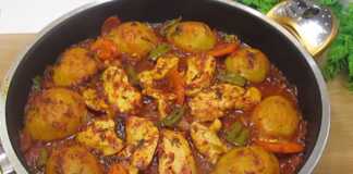 Κοτόπουλο με λαχανικά και πατάτες