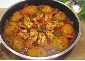 Κοτόπουλο με λαχανικά και πατάτες