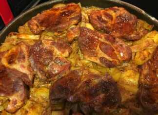 Μαριναρισμένες μπριζόλες με πατάτες