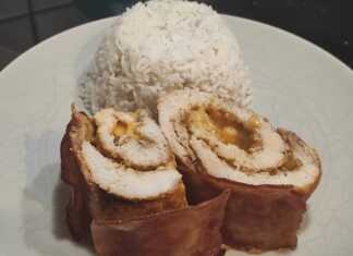 Ρολό Κοτόπουλο με τυρί και ζαμπόν