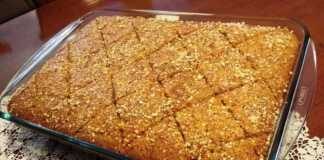 Χαλβάς Φούρνου με σιρόπι