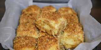 Χρυσά Ζυμαράκια με καρύδι και ζάχαρη