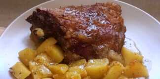 Μοσχοβολιστό κατσικάκι με χρυσαφένιες πατάτες, ψημένα με αγάπη κατσικάκι με πατάτες στο φούρνο