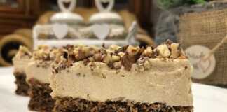 Κέικ με βάση τον καφέ και τα καβουρδισμένα καρύδια