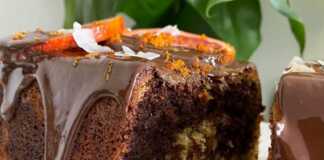 Κέικ με μαύρη σοκολάτα και πορτοκάλι