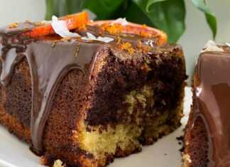 Κέικ με μαύρη σοκολάτα και πορτοκάλι