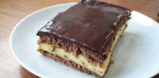 Κέικ με κρέμες και μπισκότα