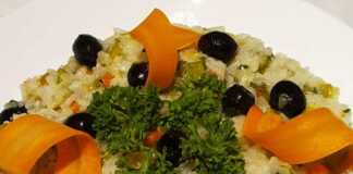 Ρύζι με πράσο και ελιές