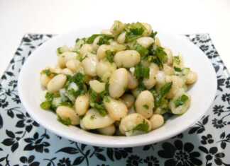 Σαλάτα με Λευκό Φασόλι - με Σκόρδο, Κόλιανδρο/Μαϊντανό Λεμόνι...