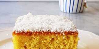 Σιροπιαστό Κέικ Καρύδας