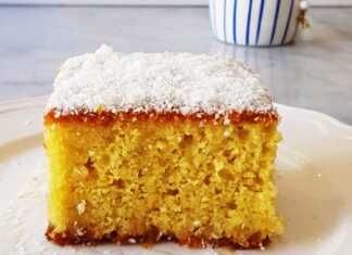 Σιροπιαστό Κέικ Καρύδας