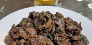 Καρδούλες Κοτόπουλο στο τηγάνι