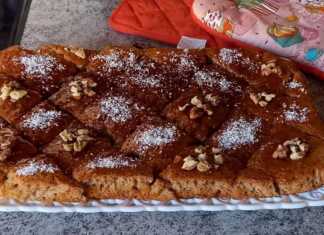 Κέικ μέλι με καρύδια και κανέλα