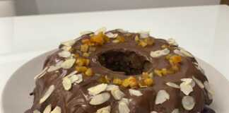 Κέικ με φλούδα πορτοκαλιού και αμύγδαλο