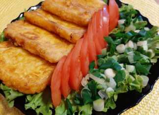 Κίτρινο τυρί πανέ με φύλλο κρούστας