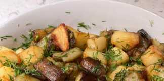 Tηγανητές μελιτζάνες & πατάτες