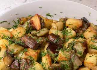 Tηγανητές μελιτζάνες & πατάτες