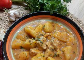 Στιφάδο πατάτας με κοτόπουλο