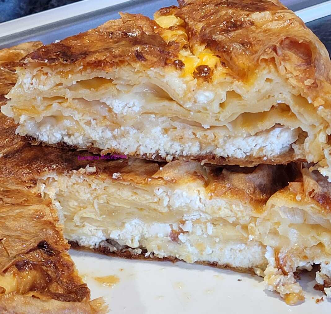 tiropita Τυρόπιτα με χωριάτικο φύλλο