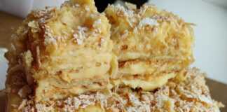 τούρτα σφολιάτας με κρέμα βανίλιας