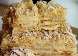 τούρτα σφολιάτας με κρέμα βανίλιας