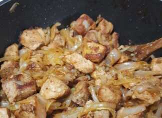 Χοιρινή Τηγανιά με κρεμμύδια