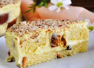 Κέικ με τσουρέκι και σπιτική κρέμα