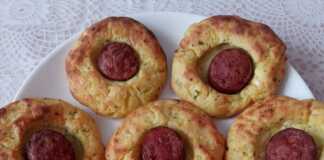 Πιτούλες Πατάτας με λουκάνικο