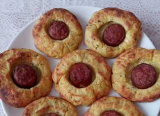 Πιτούλες Πατάτας με λουκάνικο