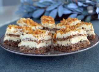 Κέικ κρέμα με καρύδια και βανίλια