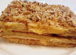 Κέικ μπισκότου με σπιτική κρέμα