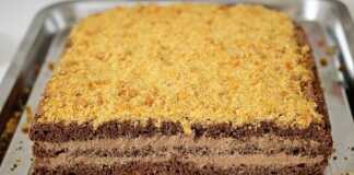 Kέικ σοκολάτας με τραγανό αμύγδαλο