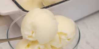 Παγωτό με φρέσκο λεμόνι