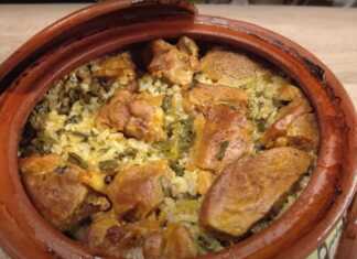 Πηλιωρίτικο αρνί με ρύζι και χόρτα στο πήλινο