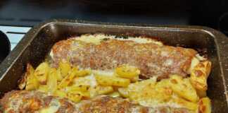 Ρολό Κιμά με πατάτες και τυρί