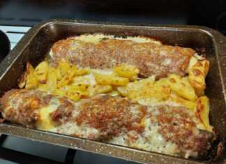 Ρολό Κιμά με πατάτες και τυρί