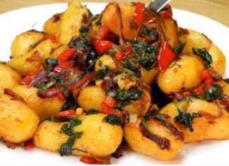 Πατάτες στο τηγάνι με λαχανικά