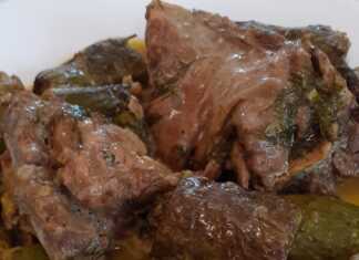 κατσικάκι φρικασέ με κολοκυθάκια