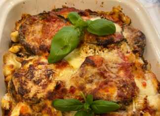 Το ταψί με τις στρώσεις από μελιτζάνες, σάλτσα και τυριά