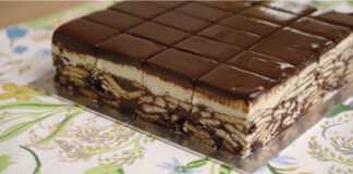 Μπισκοτογλυκό σοκολάτας με κρέμα