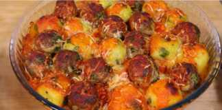 Κεφτέδες με πατάτες πουρε στο φούρνο