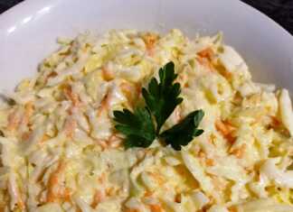 Σαλάτα λάχανο με σως γιαουρτιού