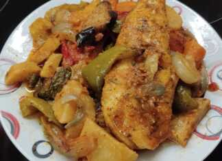 Μπριάμ στο φούρνο με ψάρι 