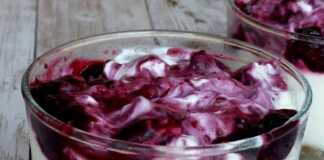 Παγωτό cheesecake σε μπολ.