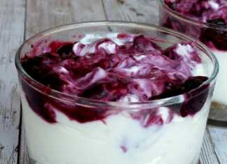 Παγωτό cheesecake σε μπολ.