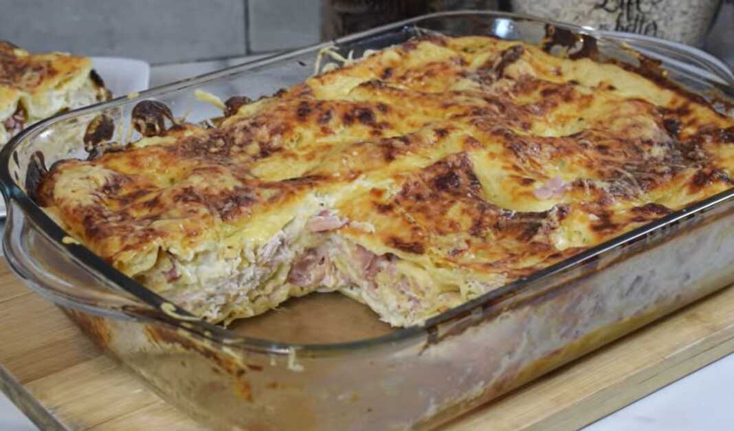 Κοτόπουλο cordon bleu με λαζάνια