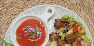 Τηγανιά Χοιρινό με λαχανικά και μανιτάρια…ο τέλειος μεζές Τηγανιά Χοιρινό με λαχανικά και μανιτάρια