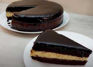 τούρτα με κρέμα και σοκολάτα