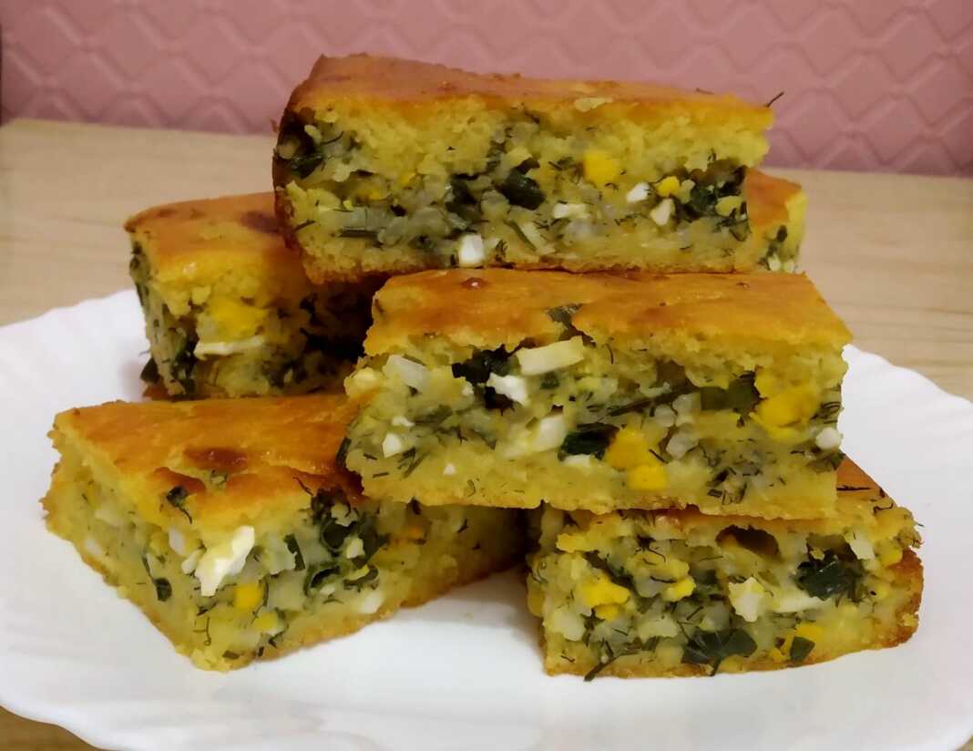 Πίτα με ρυζι αυγό και λαχανικά