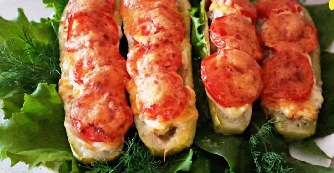 Ψημένα γεμιστά κολοκυθάκια